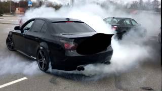 Bmw e60 530d burnout [upl. by Setiram415]