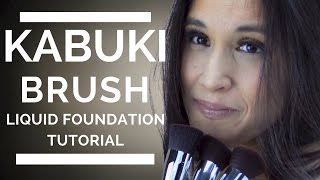 Kabuki Brush How To Use  Liquid Foundation  Tutorial  Simply Essentials [upl. by Eeslek37]