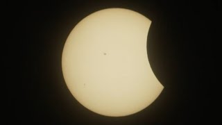 TIMELAPSE Watch as solar eclipse starts in Mexico [upl. by Schlosser536]