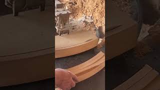 Curved wood board cutting saw Good tools and machinery can increase work efficiency [upl. by Ereveniug]