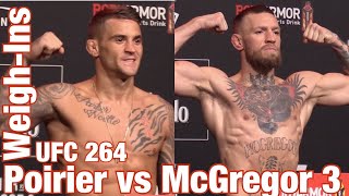 UFC 264 Official WeighIns Poirier vs McGregor 3 [upl. by Suiratnod]