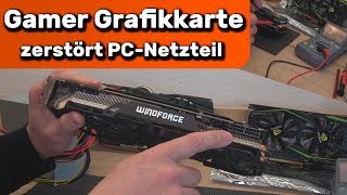 Gaming Grafikkarte zerstört auch noch PCNetzteil  mit Multimeter ganz einfach durchmessen [upl. by Edra]