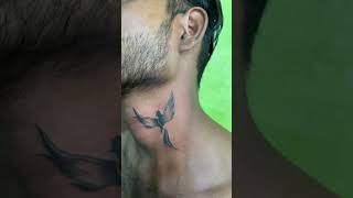 Neck tattoo on 🔥🔥🔥tattoo trend trending [upl. by Harbird686]