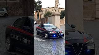 ALFA ROMEO GIULIA QUADRIFOGLIO RADIOMOBILE CARABINIERI IN EMERGENZA [upl. by Annabel]