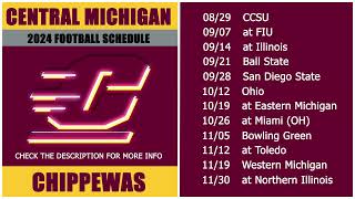 2024 Central Michigan Chippewas Football Schedule [upl. by Marijane241]