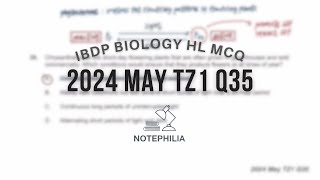 IB Biology HL 2024 May TZ1 Paper 1 Q35 [upl. by Kenna]