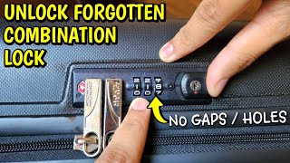 How To Unlock Forgotten Combination Lock Password  Open TSA 007 Suitcase Luggage Bag Password Lock [upl. by Kuhlman]