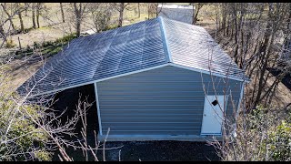 20x30 Metal Garage with 12x30 Lean To Carport from Start to Finish [upl. by Presber]