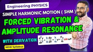 Forced Vibration amp Amplitude Resonance  SHM  Differential Equation  Btech  BSc  JEE  NEET [upl. by Yemar]