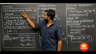 Dictionary in Tamil GE3151 Problem Solving amp Python Programming UNIT IV LISTS TUPLES DICTIONARIES [upl. by Nylsoj964]