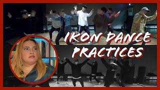 Reacting to iKONs Rubberband and Bling Bling Dance Practices  AmmyXDee [upl. by Enidan251]