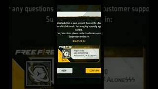 My ff Id ban Or suspendshorts freefireclips freefire [upl. by Linus298]