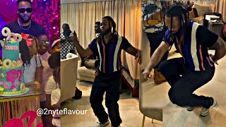 Flavour dancing to Ogene music at his daughters birthday party in lagos [upl. by Greerson]