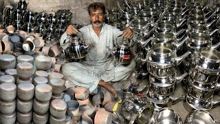 Ketli Banane ka Tarika Kettle Manufacturing Process Aluminium kettle making Ahmad Bhola [upl. by Eirellav]