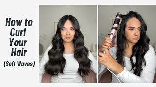 HOW TO CURL YOUR HAIR SOFT WAVES  Curls With Ya Gurl Series [upl. by Idroj]