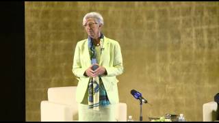 IMF Managing Director Christine Lagarde at GUQ [upl. by Ellicott]