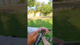 single break barrel shotgun loading shortvideo dunali 12 bore hunting old break barrel [upl. by Sirovat]