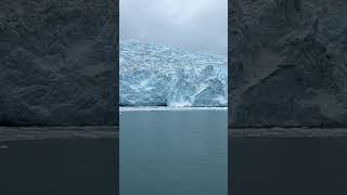 Glacier Calving OMG glacier alaska travel [upl. by Tyrone]