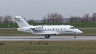 Bombardier Challenger 604  9HMIR  Landing  Hamburg Finkenwerder Airport [upl. by Leonardi]