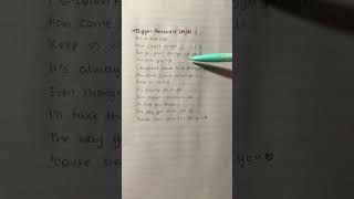 Bigger person by Lauren Spencer Smith music lyrics handwrittenlyrics laurenspencersmith [upl. by Eeresid505]