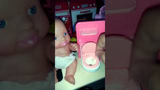 Lets Clean Dolly Beautiful toilet 🪠🚽 ASMR SOUNDS trending playset [upl. by Nezah655]