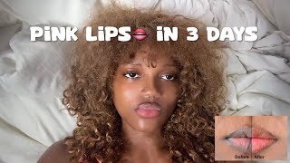 How To Get Pink Lips👄 In 3Days  DIY Lip Scrub [upl. by Annoek]