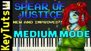 NEW AND IMPROVED  Learn to Play Spear of Justice from Undertale  Medium Mode [upl. by Latihs]