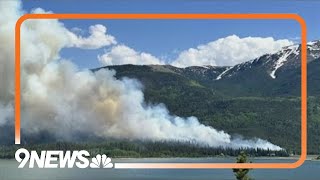 Wildfire burning near Twin Lakes [upl. by Tomlin910]