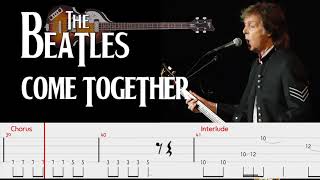 The Beatles  Come Together Bass Tabs By Paul McCartney [upl. by Shelah]