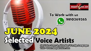 June 2024  Selected Voice Artists English Hindi Gujarati Bengali amp more  deepakvoicecom [upl. by Eivad]