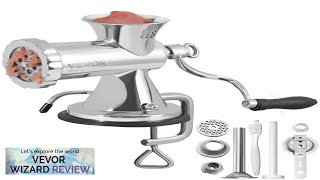 VEVOR Manual Meat Grinder 304 Stainless Steel Hand Meat Grinder with Suction Review [upl. by Kwok918]