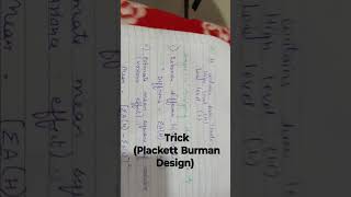 Plackett Burman Design trending bioprocess fermentation shorts youtube youtubers motivation [upl. by Otreblig]