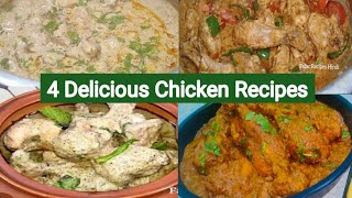 4 Mazedar Chicken ki Recipe ❤ New Chicken Recipes By Falac Recipes Hindi [upl. by Aerdnod452]