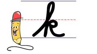 Pencil Petes Cursive Writing  Lowercase k [upl. by Huai671]