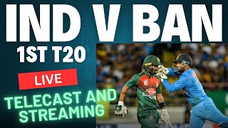 Touch Cric Time India v Bangladesh 1st T20 Live Streaming amp Telecast Unlimited Free on Jio Cinema [upl. by Niatsirk]