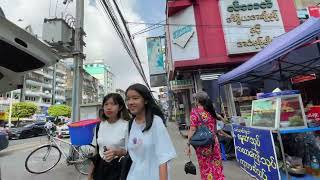 🇲🇲 Stroll Through Vibrant Downtown Yangon Myanmar [upl. by Amalie]