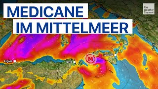 Sturm greift um sich Unwettergefahr steigt von Sizilien bis Tunis [upl. by Akienat]