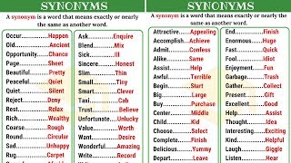 60 Super Useful Synonyms in English to Expand Your Vocabulary Part I [upl. by Rollecnahc]