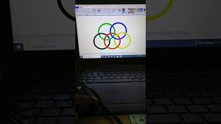 How to draw Olympic games logo design in computer paint for game olympiccommittee olympicspirit [upl. by Vivia]