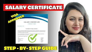 How to make Salary Certificate for Visa processing ⚡Importance of Salary certificate⚡ [upl. by Marras]