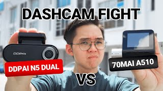 Mana Satu Patut Beli  DDPAI N5 DUAL VS 70MAI A510   Dashcam Comparison amp Test [upl. by Edna]