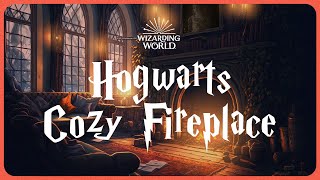 Harry Potter Crackling Fireplace 🪄Crackling Fire 🔥 with Music Ambience  Study Sleep Work [upl. by Zenitram116]