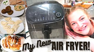 TRYING MY NEW AIR FRYER MAKING FALAFEL PIEROGIES AND MORE [upl. by Nedmac]