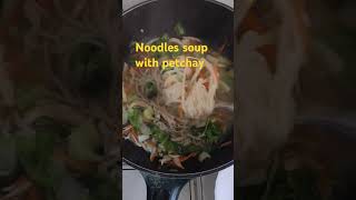 Noodles soup with petchayofwlife chickensoup foodpreparation [upl. by Izawa832]