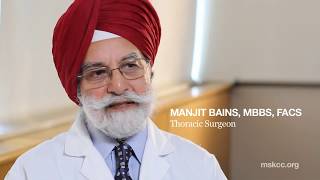 Meet Thoracic Surgeon Manjit Bains  Memorial Sloan Kettering [upl. by Ule]