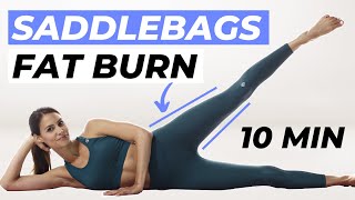 10 MIN SADDLE AREAS WORKOUT  BEST Saddlebags amp Outer Thighs Workout to SLIM DOWN  no equipment [upl. by Pelmas298]