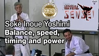 Soke Inoue Yoshimi  Balance speed timing and power  Summer Camp 2013 [upl. by Secundas]