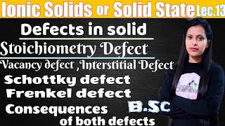 lec13defects in solidschottky and Frenkel defectconsequences of these defectsionic solidsbsc [upl. by Coshow548]