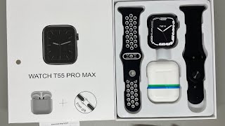 T55 pro max Smart watch amp Earbuds set [upl. by Ahsitul]