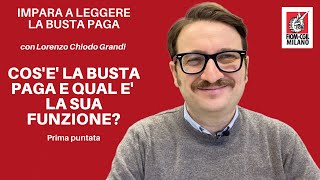 LEGGERE LA BUSTA PAGA COSE LA BUSTA PAGA E QUAL E LA SUA FUNZIONE [upl. by Anson]